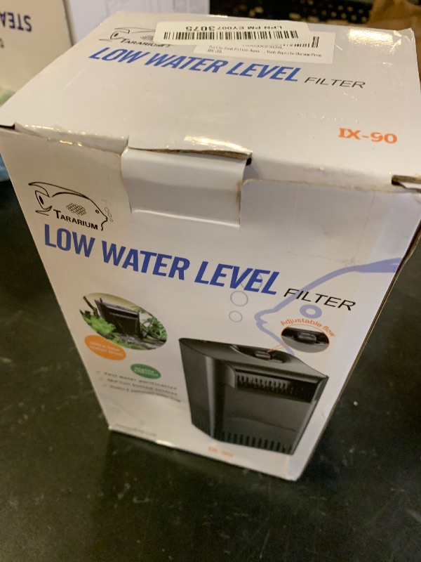 Photo 1 of 222GPH 10W Turtle Tank Filter Aquarium Filter Power Adjustable 10-40 Gal. Small Internal Filter 3-Stage Waterfall Bio-Filtration Quiet Low Water Level for Freshwater Saltwater Fish Tank Easy to Clean