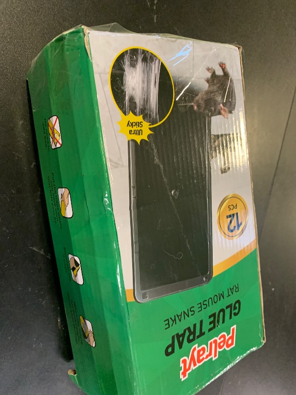 Photo 1 of Pelrayt Glue Mouse Traps Indoor for Home, Rat Trap-12 Pack, Large Heavy Duty Glue Traps for Safe Home Pest Control. Pre-Scented, Non-Toxic Sticky Boards for Mice, Rats & More. Easy To Use