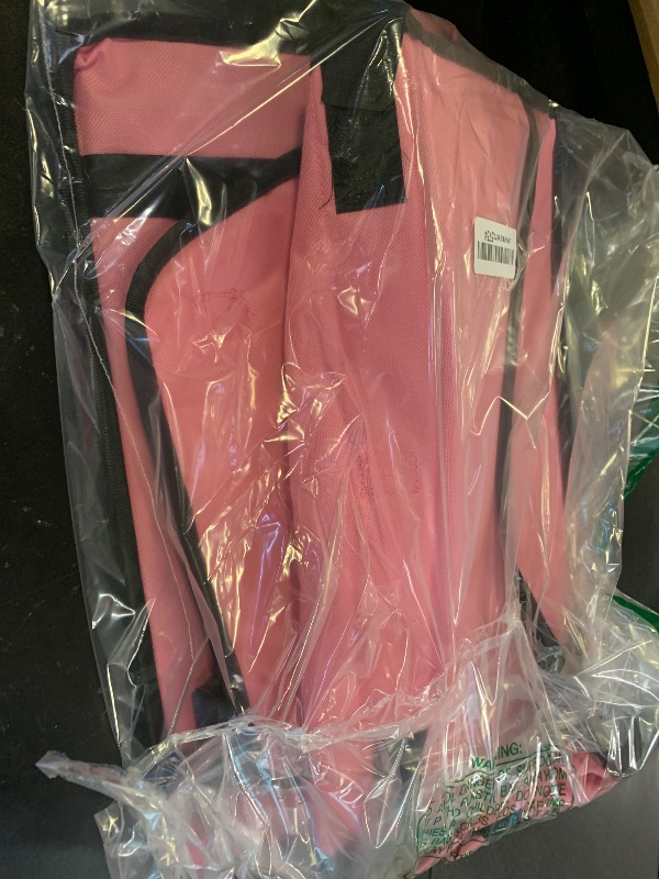 Photo 1 of Petbobi Pet Reinforce Car Booster Seat for Dog Cat Portable and Breathable Bag with Seat Belt Dog Carrier Safety Stable for Travel Look Out,with Clip on Leash with PVC Tube, Pink