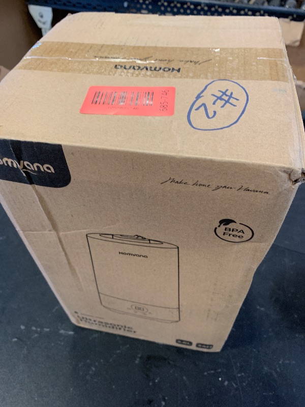 Photo 1 of Homvana Humidifiers for Bedroom Home, 3.6 L Cool Mist Top-Fill 34H Super Long Time, Quiet 23dB, Baby Humidifier, Oil Diffuser for Large Room, Plants, Nursery, Office BPA FREE, 7 Color Light Ultrasonic