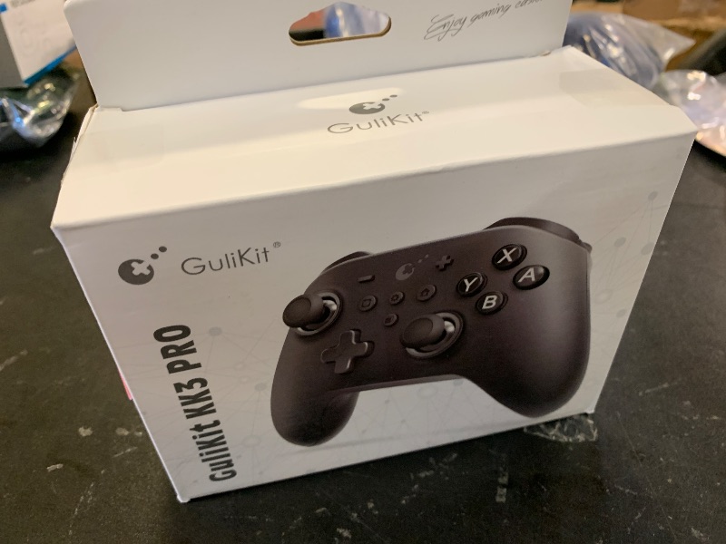 Photo 1 of GuliKit KK3 PRO Controller Kingkong 3 Pro Switch Controller (No Drift) for Switch/PC/Android/MacOS/IOS Hall Joysticks and Triggers, Maglev/Rotor/HD Vibration (Black)