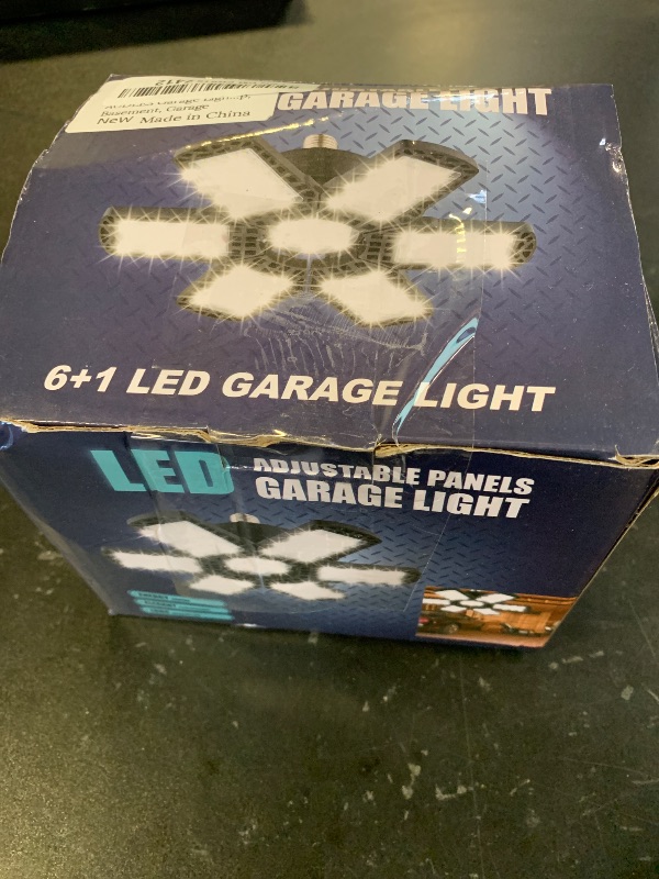 Photo 1 of AUDLES 1 Pack Garage Light, 200W 20000LM 6500K LED Shop Lights, Garage Lights Ceiling Led with 6+1 Deformable Panels, Screw in E26/E27 Socket Bulb for Warehouse, Workshop, Basement, Barn Lighting