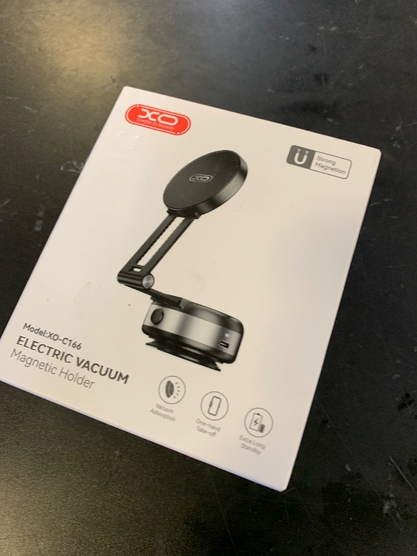 Photo 1 of Electric Vacuum Magnetic Suction Phone Holder,XO Adjustable and Foldable Car Mount,Strong Magnetic Car Phone Holder for iPhone16/15/14/13/12,for Shower/Car/Mirror (Not Charging Phone) Sliver