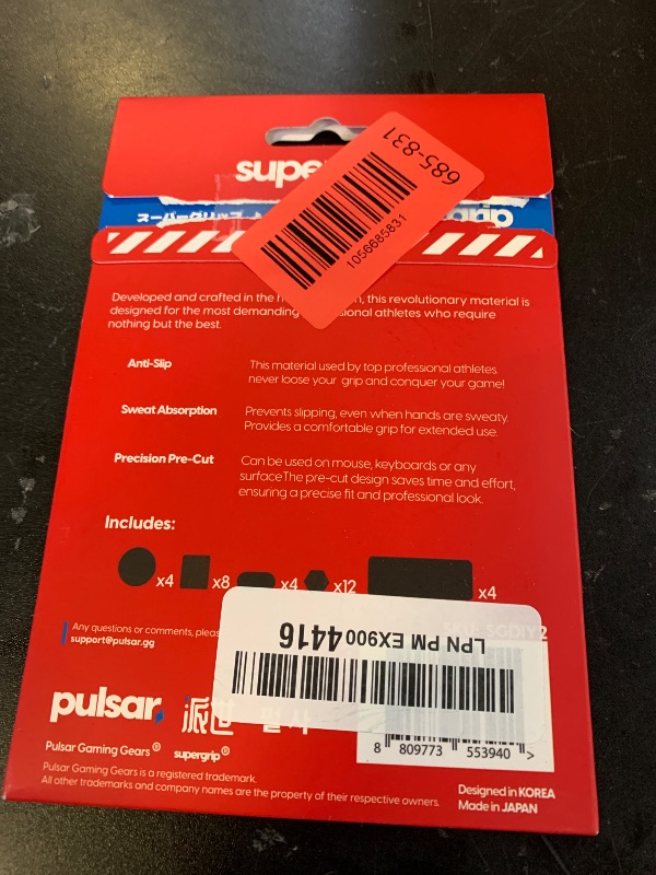 Photo 1 of Pulsar Gaming Gears SUPERGRIP Pre-Cut 1 Universal Griptape Pre-Laminated Sweat Absorbing High Performance Universal Anti Slip Mouse Grip Tape Ultra-Thin 0.5mm (0.02in)