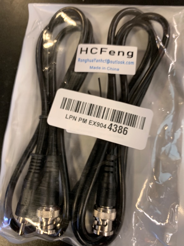 Photo 1 of HCFeng BNC to RCA Adapter Cable R-C-A Ma-le to B-N-C Male 75 Ohm Coaxial Composite Video Connector Cable RG59U B-N-C Ma-le to R-C-A Male Video Cable for CCTV Camera System[2pack/3.3ft]