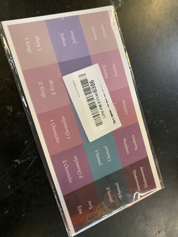 Photo 1 of Thinkor Laminated & Repostion Bible Tabs, Large Print Christian Gift for Women and Men, Easy to Read and Apply Bible Journaling Tabs (Purple & Pink Print)