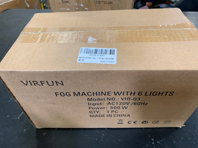 Photo 1 of Fog Machine, 6 LED Lights with 12 Colors Effect, VIRFUN Smoke Machine with Wireless&Wired Remote Control for Parties, Halloween, Outdoor, Indoor, Wedding and Stage Effect, 500ml Tank