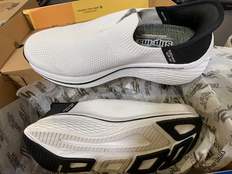 Photo 1 of Skechers Women's Max Cushioning Elite 2.0 Eternal Hands Free Slip-ins Sneaker, White/Black, 8 Wide