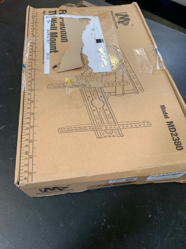 Photo 1 of Mounting Dream TV Wall Mount for 32-65 Inch Television,Mount with Swivel and Tilt, Full Motion Bracket with Articulating Dual Arms, Fits 16inch Studs, Max VESA 400X400 mm, 99lbs, MD2380