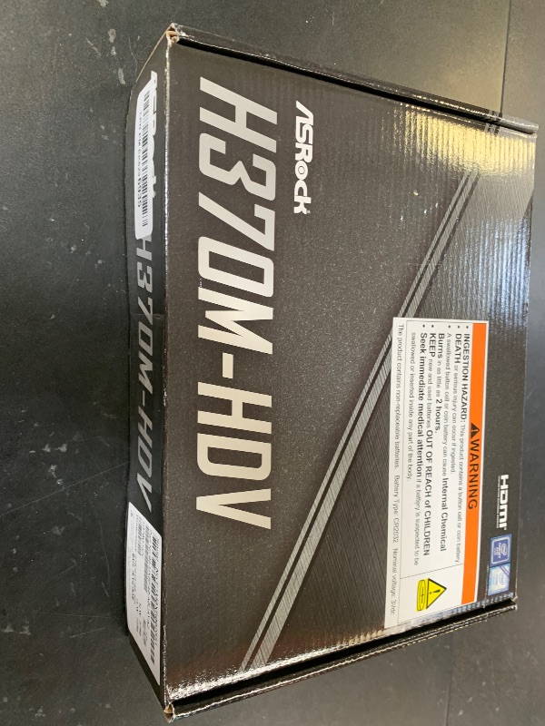 Photo 1 of ASRock H370M-HDV LGA1151/ Intel H370/ DDR4/ SATA3&USB3.2/ Micro ATX Motherboard