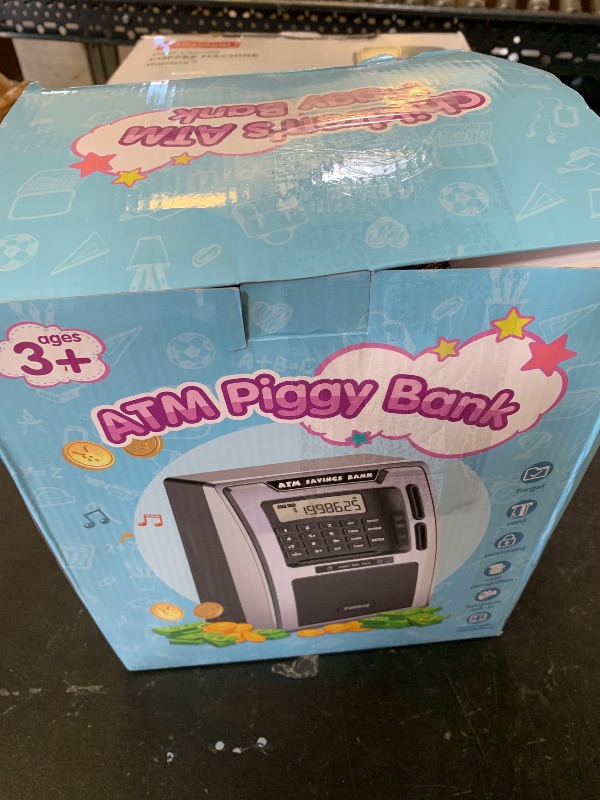 Photo 1 of Fishboy Talking ATM Piggy Bank for Kids with Dual Debit Cards, Power-Off Memory, Auto-Opening Drawer for Real Money for Boys, Onekey Shutdown, Bill Feeder, Coin Recognition, Balance Calculator Machine