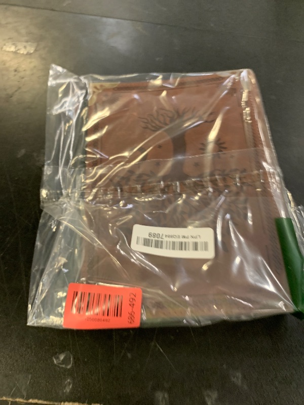 Photo 1 of Ovesmusl PU Leather A5 Binder 6 Ring Refillable Journal Cover No Refill Paper A5 Planner Binder Loose Leaf Binder for Notebook 5.7”x8.3” with Elastic Closure, Brown Tree