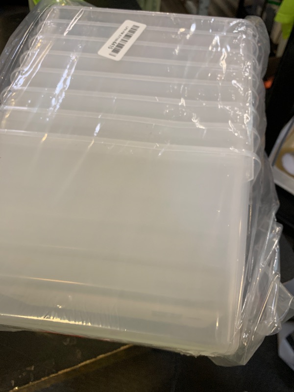 Photo 1 of Citylife 8 Packs 6 QT Plastic Storage Bins with Latching Lids Clear Storage Box with handle Stackable Storage Containers for Organizing Snacks, Crafts, Toys, Tools
