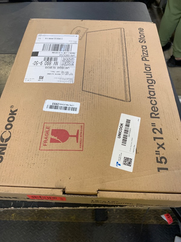 Photo 1 of Unicook Pizza Stone, Heavy Duty Cordierite Pizza Pan for Oven and Grill, Thermal Shock Resistant Baking Stone for Bread, 15 X 12 Inch Rectangular, 6.8 lbs