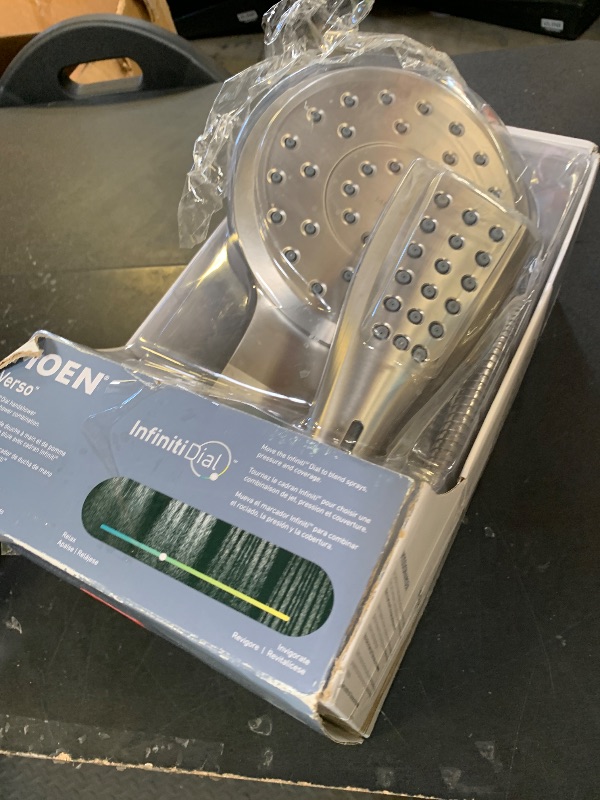 Photo 1 of Moen Verso Rain Showerhead and Handshower Combination with Infiniti Dial and Magnetix Docking, 60" Hose, Spot Resist Brushed Nickel, 220C2EPSRN