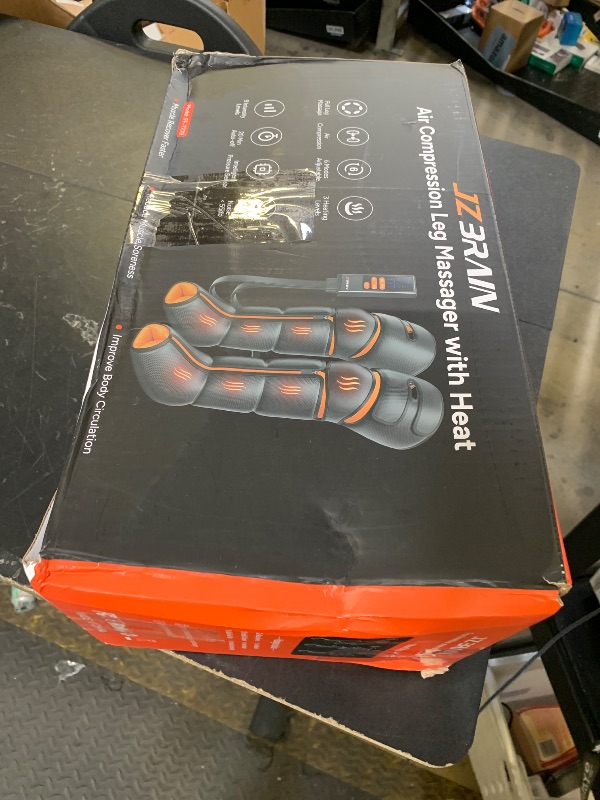 Photo 1 of JZBRAIN Leg Massager with Heat and Compression : Sequential Compression Boots with 6 Modes, 9 Intensity and 3 Heat – Leg Massager for Circulation and Pain Relief - Gifts for Mom,Dad,Seniors,Him,Her