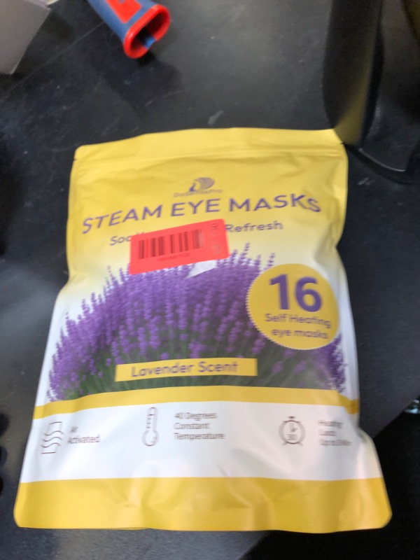 Photo 1 of Steam Eye Mask - 16 Pack Lavender Self-Heating Warm Compress for Dry Eyes, Puffy Eyes Relief, Cornea Care, and Relaxation – Soothing & Comfortable Heated Eye Pads