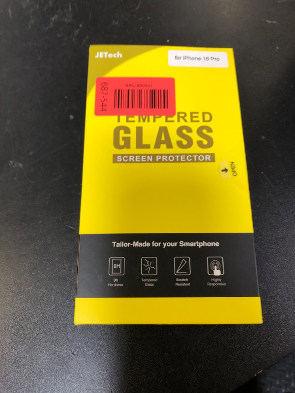 Photo 1 of JETech Privacy Screen Protector for iPhone 17 / iPhone 16 Pro 6.3-Inch, Anti-Spy Tempered Glass Film with Easy Installation Tool, 2-Pack