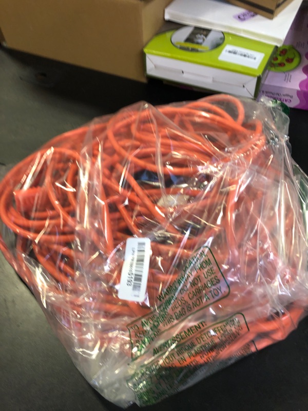 Photo 1 of Heavy Duty Outdoor vinyl Power Extension Cord SJTW, Orange, 16/3, 100 FT.