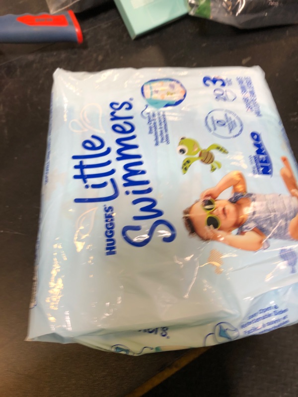 Photo 1 of Huggies Little Swimmers Disposable Swim Diapers, Size 3 (16-26 lbs), 20 Ct