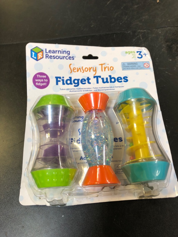 Photo 1 of Learning Resources Sensory Trio Fidget Tubes - Bottles For Toddler, Kids Travel Essentials Toys, Fine Motor Skills Gifts, Calm Down Corner Supplies, Bin Activities