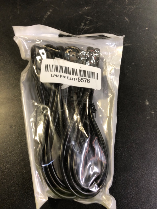 Photo 1 of 2 Pack Power Cable Cord for TCL Roku Smart LED LCD HD TV 24" 32" 40" 42" 43" 48" 50" 55" 60" 65" 75" 85" Inch TCL Roku TVS AC Power Cable Cord Plug A 2 Prong Power Supply Cord Cable Replacement