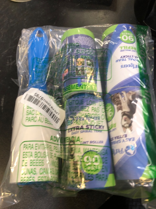 Photo 1 of PetLovers Extra Sticky Lint Roller Mega Value Set 450 Sheets for Pet Hair Removal and Clothes, Dog and Cat Lint Remover 5 Pack
