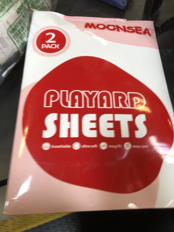 Photo 1 of Pack and Play Sheets, 2 Pack Mini Crib Sheets, Stretchy Playard Fitted Sheet, Compatible with Graco Pack n Play, Soft and Breathable Material, Stars & Bunny