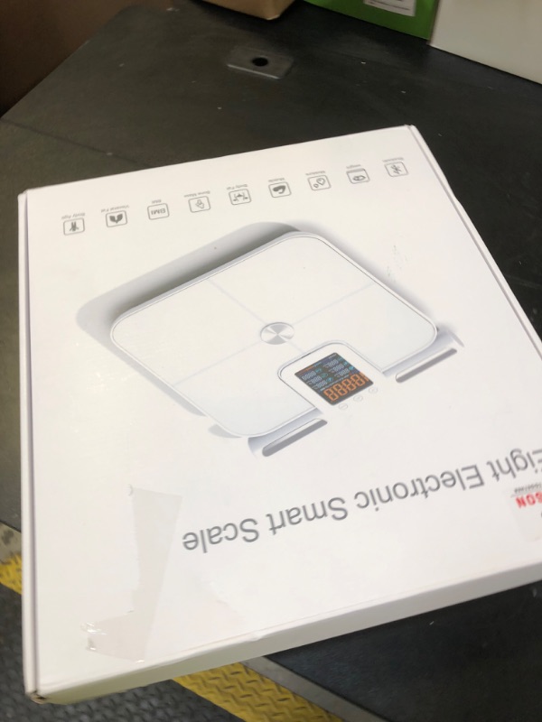 Photo 1 of EILISON Smart Scale for Body Weight: 8-Electrode Precision Digital Bathroom Scale for Fat BMI 32 Muscle Body Composition Analyzer, Highly Accurate Weighing Machine, 400lbs (8 Electrode Grey Handle)
