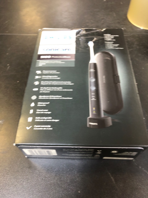 Photo 1 of Philips Sonicare ProtectiveClean 5100 Rechargeable Electric Toothbrush, with Pressure Sensor, 3 Cleaning Modes, SmarTimer and QuadPacer, 14-Day Battery Life, Travel Case, Black, Model HX6850/60
