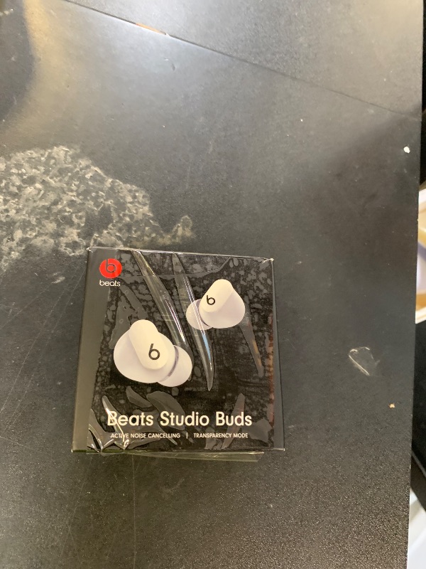Photo 1 of Beats Studio Buds - True Wireless Noise Cancelling Earbuds - Compatible with Apple & Android, Built-in Microphone, IPX4 Rating, Sweat Resistant Earphones, Class 1 Bluetooth Headphones - White