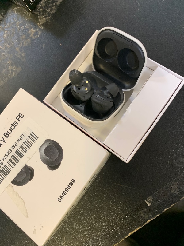 Photo 1 of Samsung Galaxy Buds FE True Wireless Bluetooth Earbuds, Comfort and Secure in Ear Fit, Auto Switch Audio, Touch Control, Built-in Voice Assistant, Graphite [US Version, 1Yr Manufacturer Warranty]