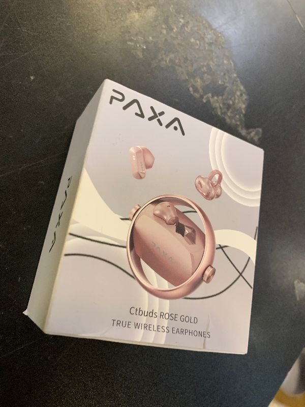 Photo 1 of 2 in 1 Clip on Open Ear Headphones Wireless Earbuds, 0 Delay Bluetooth 6.0, Ultra-long 140H Play, Auto L-R Recognition Touch Control, Hybrid Noise Reduction for Work Fitness Daily Use,Ctbuds Rose Gold