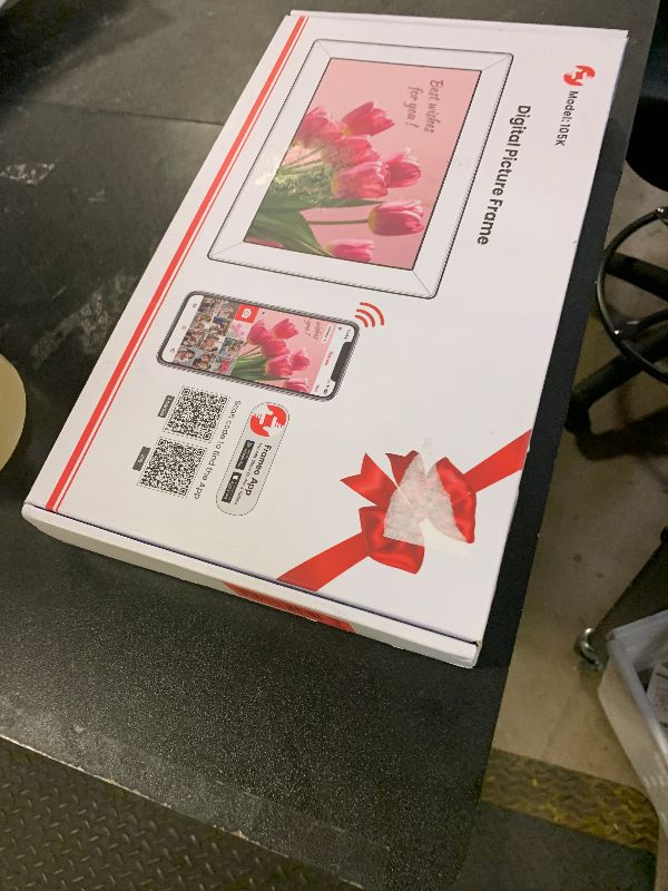 Photo 1 of Frameo 10.1" Digital Picture Frame with 32GB Memory WiFi Electronic Photo Frame Wood 1280 x 800 IPS Touch Screen Auto-Rotate Slideshow Wall Mountable Share Photos/Video Remotely Anywhere