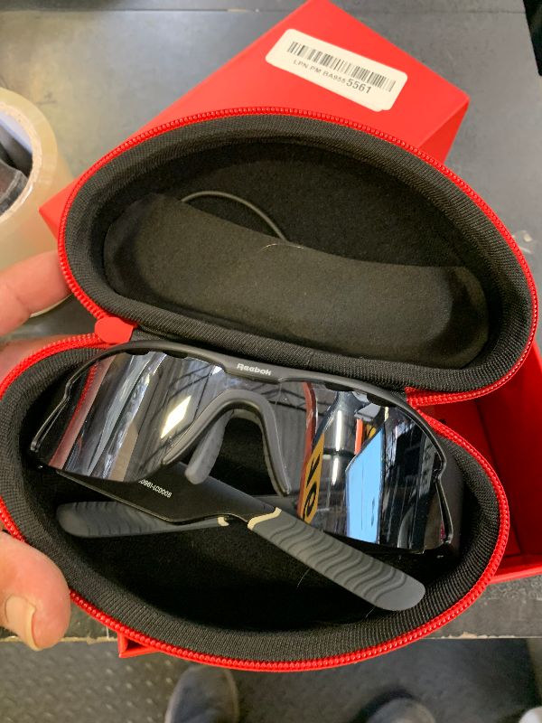 Photo 1 of Reebok Octane Smart Audio Sunglasses Powered by Lucyd | Silver Mirror Polarized Lens | HiFi Bluetooth Active Eyewear