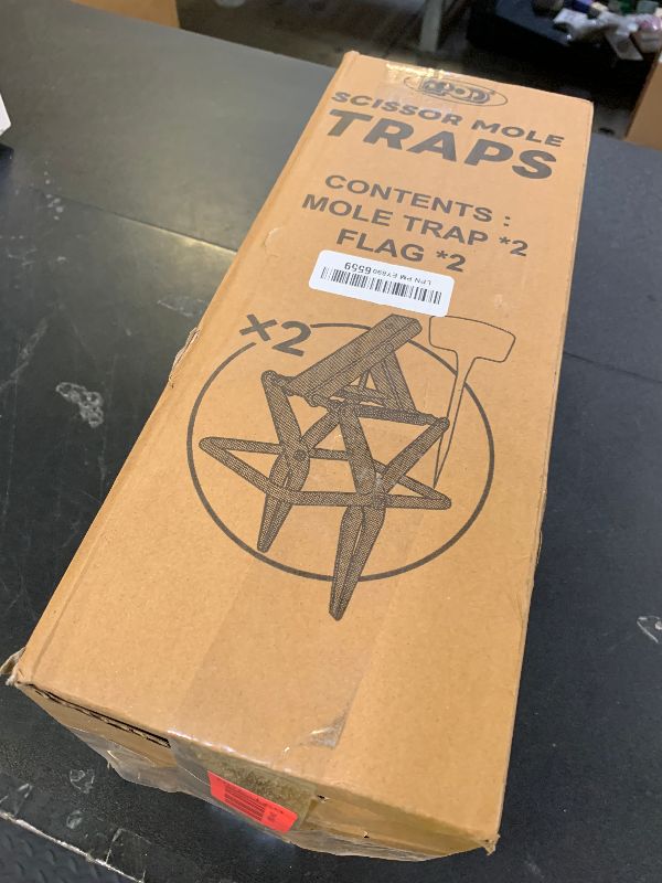Photo 1 of Mole Traps 2 Pack, Scissor Mole Trap That Kill Best?Mole Traps for Lawns Ground?Easy Step Mole Eliminator?Black Coated