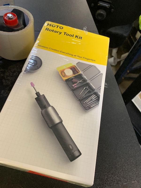 Photo 1 of MISSING CHARGER -------------------------------HOTO 4V Mini Cordless Rotary Tool Kit, 25000RPM, 5-Speed USB-C Rechargeable Rotary Tool with 35 Accessories, LED Light, Power Tool for 3D Printer Sanding, Polishing, Drilling, Carving, DIY Crafts