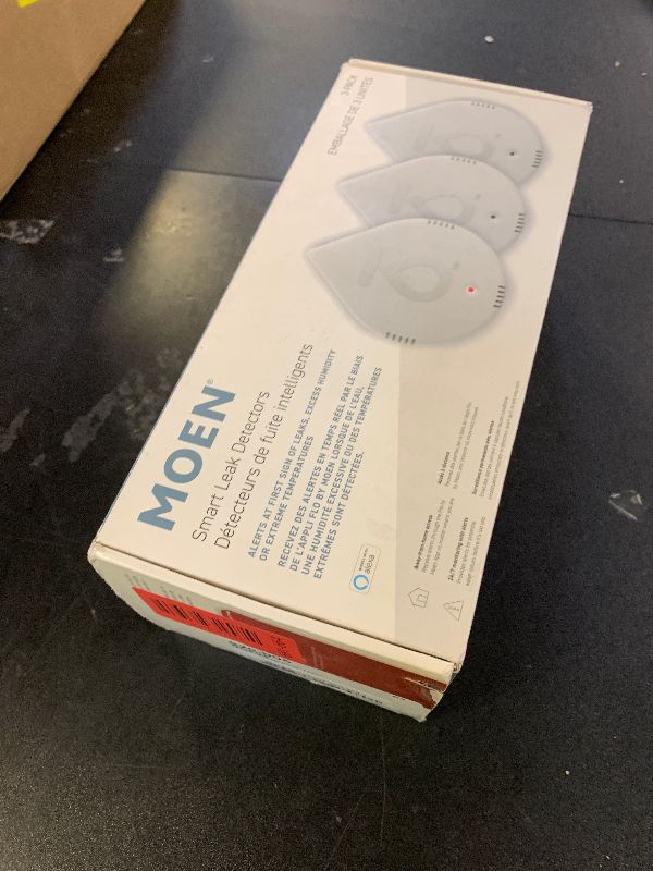 Photo 1 of Moen White Flo Smart Water Leak Detector, Water Sensor Alarm for Home, 3-Pack, 920-005