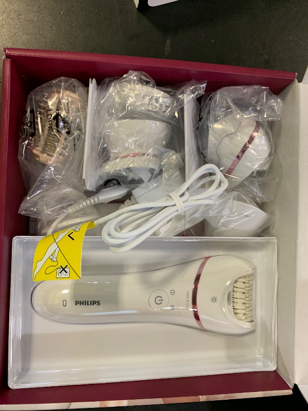 Photo 1 of Philips Beauty Epilator Series 8000 5 in 1 Shaver for Women, Trimmer, Pedicure & Body Exfoliator + 9 Accessories, BRE740/14