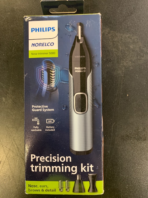 Photo 1 of Norelco Philips Nose Trimmer 5000 for Nose, Ears, Eyebrows Trimming Kit, NT5600/62