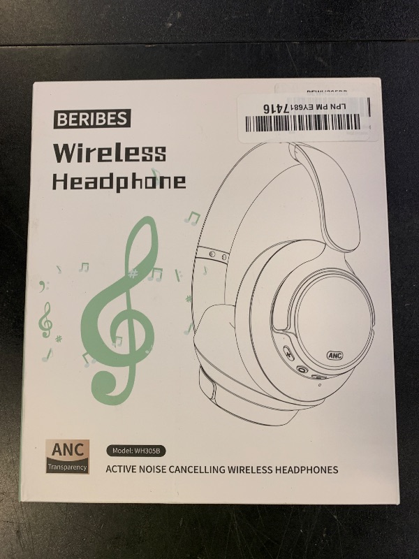Photo 1 of BERIBES Upgraded Hybrid Active Noise Cancelling Headphones with Transparent Modes,70H Playtime Bluetooth Headphones Wireless Bluetooth with Mic, Deep Bass,3.5MM Cable,Soft-Earpads,Fast Charging-Black