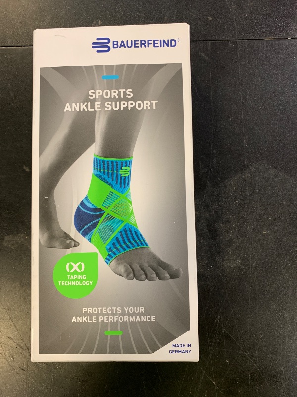 Photo 1 of Bauerfeind Sports Ankle Support - Ankle Brace for Stabilization & Protection - Figure-8 Taping Strap - Targeted Compression - Lightweight & Durable