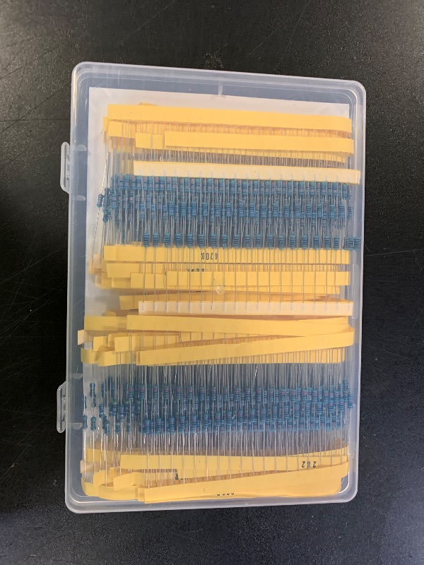 Photo 1 of 1000 PCS Resistor Kit 1/4 W +-1% Premium Metal Film Resistors Assortment Kit, 25 Values (1 Ohm-1M Ohm) 40 Each, Breadboard & DIY Electronics, Includes 10k Ohm, 1k Ohm, 220 Ohm Resistors Pack