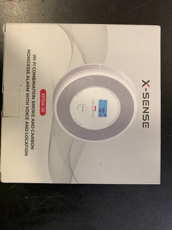 Photo 1 of X-Sense Smart Smoke Detector and Carbon Monoxide Detector with Voice Location, Wi-Fi Smoke Detector Carbon Monoxide Detector Combo with Real-Time App Notifications, XP0A-iR, 1-Pack