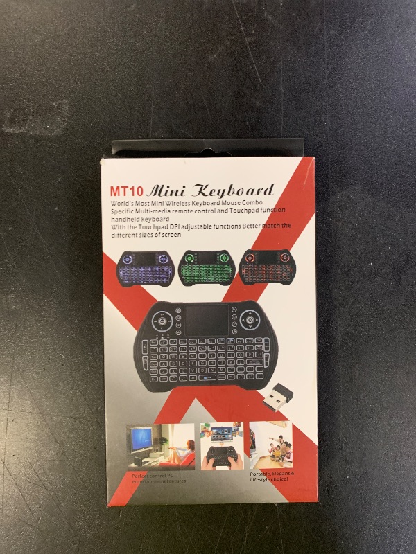 Photo 1 of EASYTONE Backlit Mini Wireless Keyboard with Touchpad Mouse Combo Remote Control with Rechargeable Li-ion Battery and Multimedia Keys for Android TV Box HTPC PS3 Smart TV PC X-Box Linux Windows MacOS