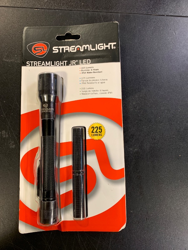 Photo 1 of Streamlight 71500 Jr. 225-Lumen 2700-Candela Compact LED Flashlight with Pocket Clip & Holster, Black