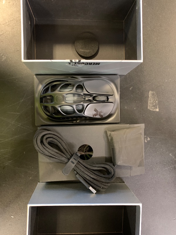 Photo 1 of GravaStar Mercury X Wireless Gaming Mouse – 32,000 DPI PAW 3950 Sensor, 1000Hz Polling Rate, Only 49g, Magnesium Alloy Hollow Frame, RGB Lighting, 5 Programmable Buttons