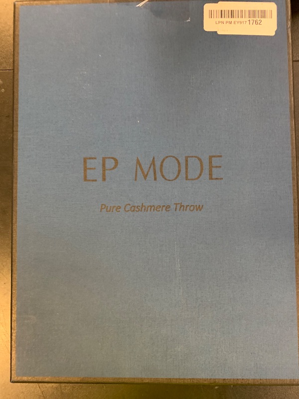 Photo 1 of EP Mode 100% Pure Cashmere Throw Blanket for Sofa, Classic Design with Gift Box (Baby Blue)