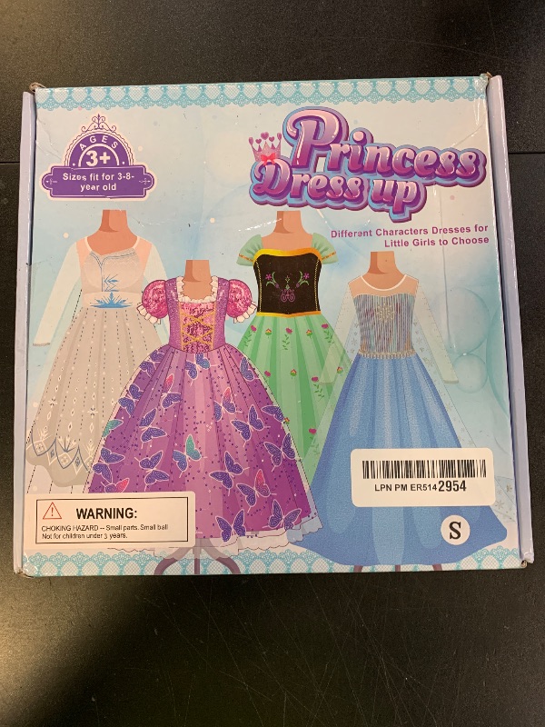 Photo 1 of Meland Princess Dresses for Girls - Light Up Princess Costume for Little Girls, Halloween Costumes for Girls Toddler Age 3-8, Purple/Pink