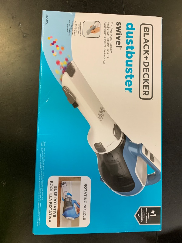 Photo 1 of BLACK+DECKER dustbuster AdvancedClean Cordless Handheld Vacuum, Compact Home and Car Vacuum with Crevice Tool (CHV1410L)